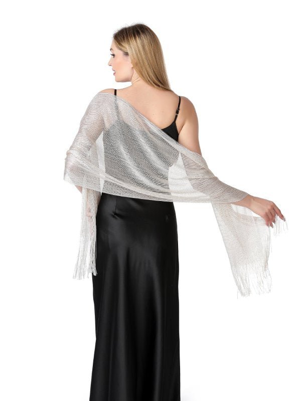CorssKulture - satin shimmer stole FairyDust back view