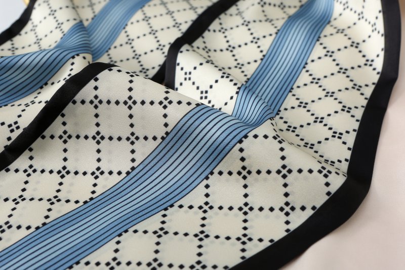 CrossKulture - LuxeTies satin ribbon scarf fabric detail view