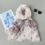 CrossKulture - IvoryWhiff chiffon scarf neck style view