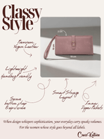 CrossKulture - SilkCarry lightweight long wallet infographic image showing features
