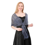 UrbanShine Long Shimmer Scarf Navy