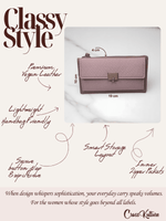 CrossKulture - PrettyCarry lightweight long wallet infographic image showing features