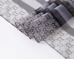 CrossKulture - DarkDrift Long Chiffon Scarf Grey fabric view