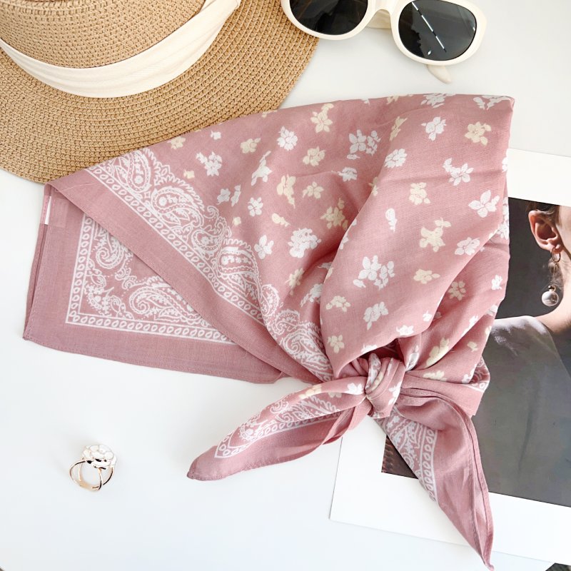 CottonThread Cotton Pink Square Scarf