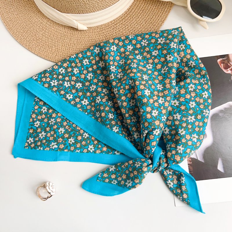 CottonMood Cotton Blue Square Scarf