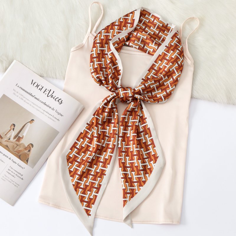 CrossKulture - RibbonGraphic satin scarf knot style