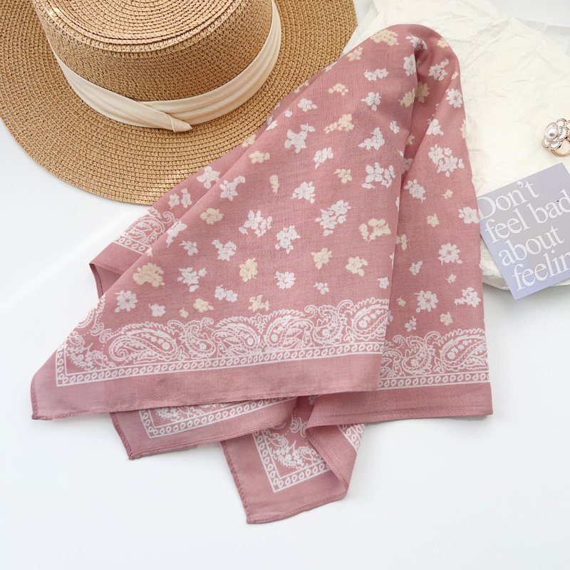 CottonThread Cotton Pink Square Scarf