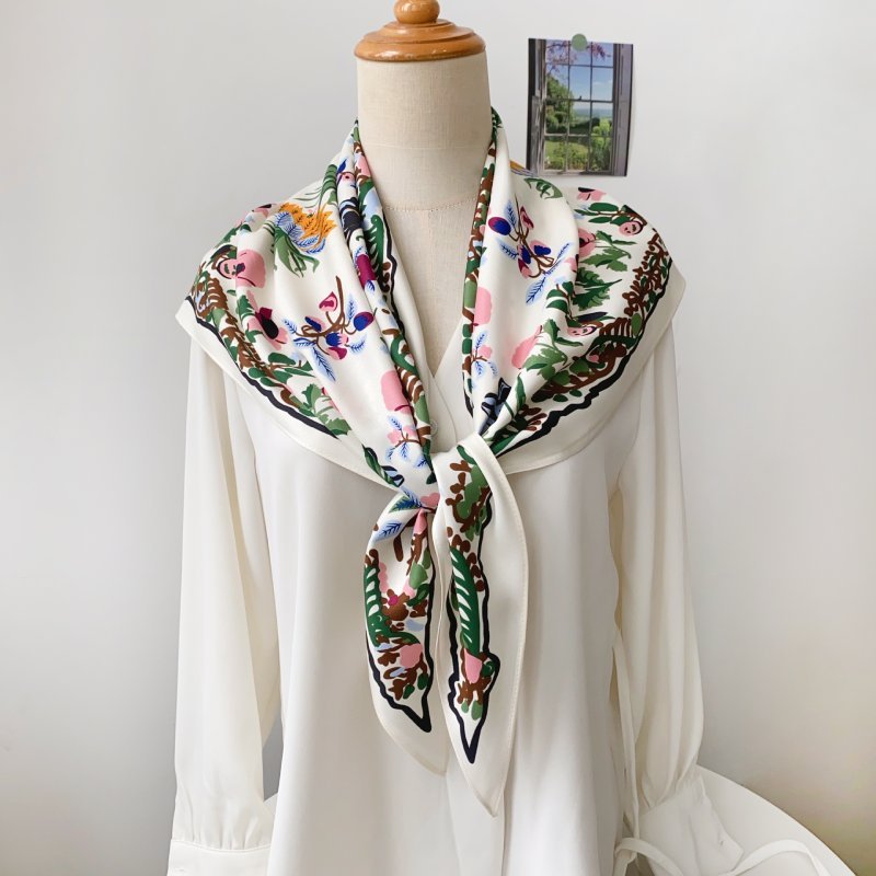 CrossKulture - TriangleGarden satin scarf tie styled on mannequin