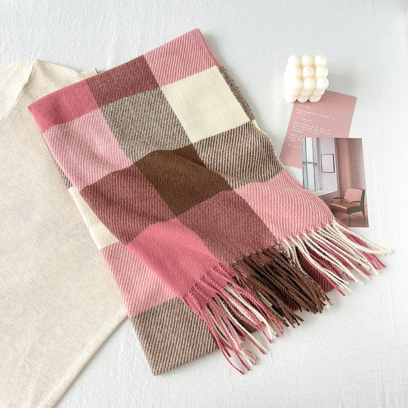FrostCheck Cashmere CheckeredScarf