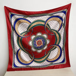 CreativeCircles Satin Twill Scarf Square Red