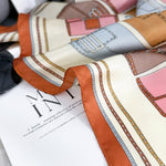 CrossKulture - DynamicPrint short satin scarf edge view