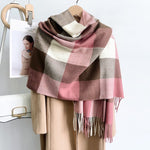 FrostCheck Cashmere CheckeredScarf