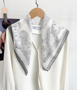NetFlair White Gauze Square Scarf