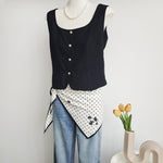 CrossKulture - TrianglePolka satin scarf styled on mannequin