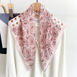 NetVibe Pink Gauze Square Scarf