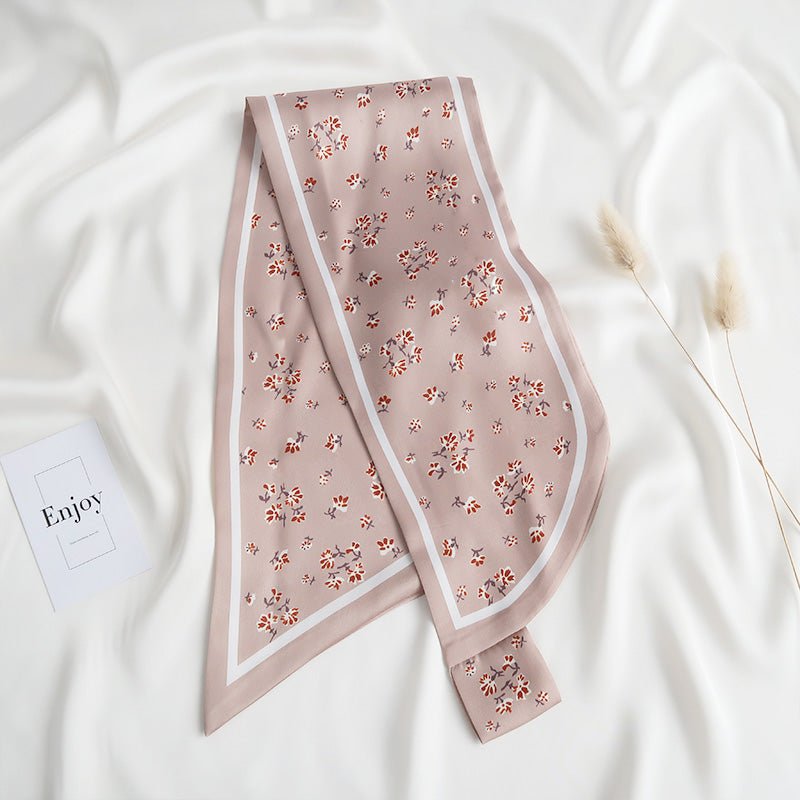CrossKulture - ChampagnePetals neck satin scarf