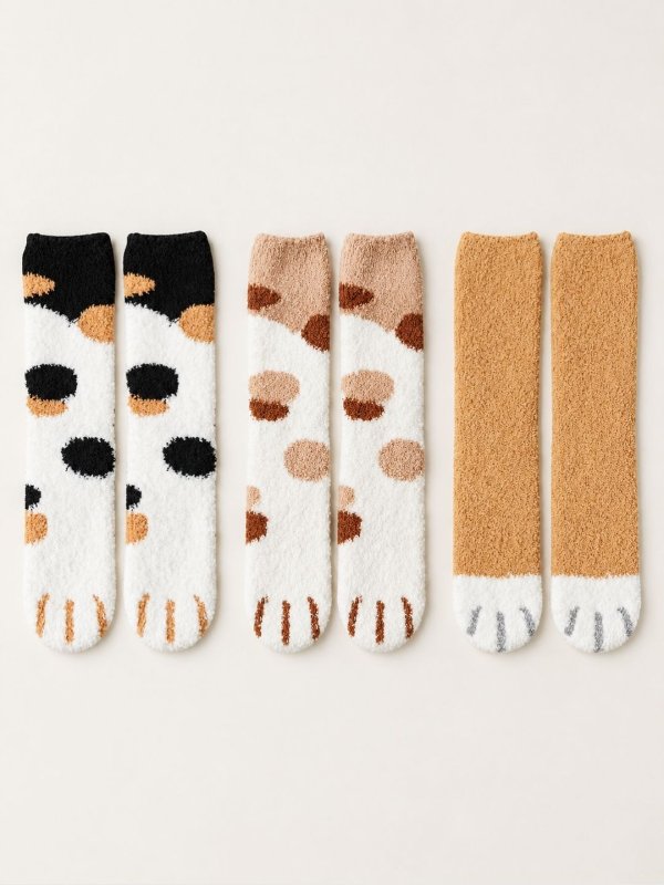 SoleCrush Brown Crew Socks Combo Pack of 3
