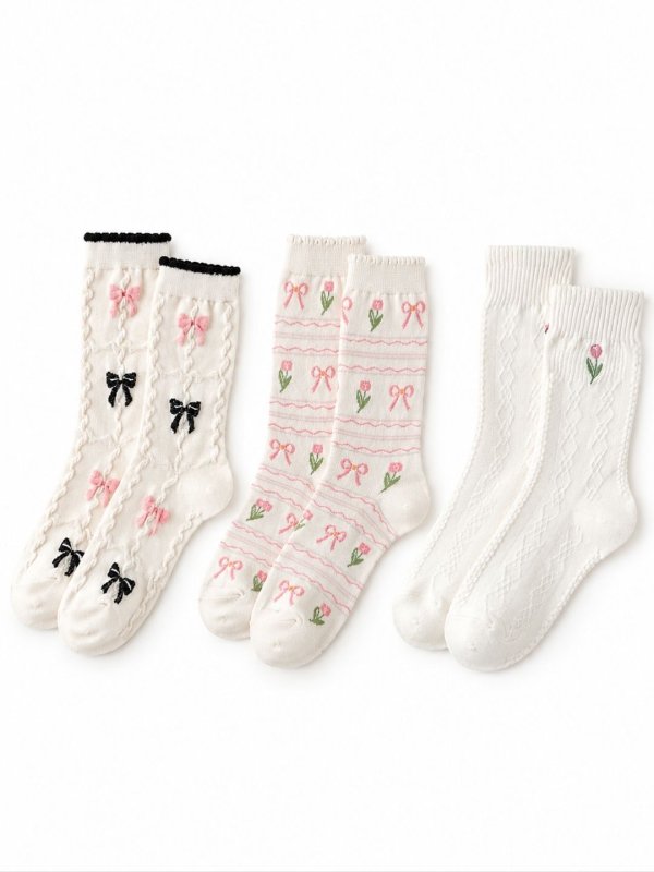 SoleMagic White Crew Socks Combo Pack of 3