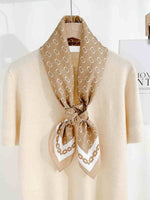 CrossKulture - MochaBeauty satin scarf knot style view