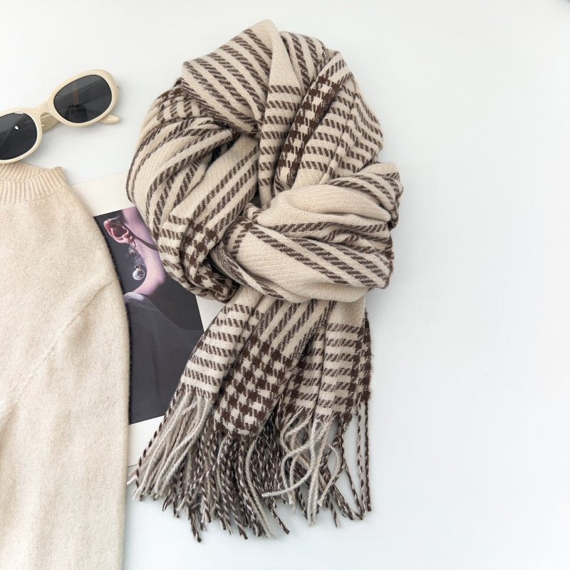 CheckeredCharm Cashmere Checkered Scarf