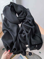 CrossKulture - CarbonBlack viscose scarf in black