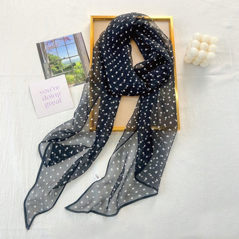 BlackHaze Chiffon Ribbon Scarf