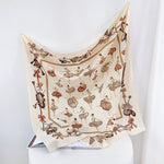 CrossKulture - VanillaDance Satin Twill Scarf Square OffWhite full front view