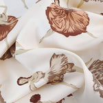 CrossKulture - VanillaDance Satin Twill Scarf Square OffWhite fabric view