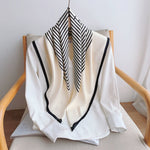 InspiredLines Satin Twill Scarf Square White