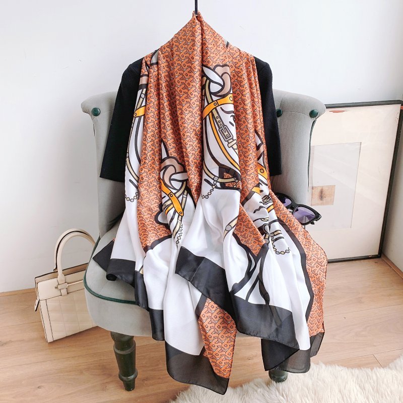 CrossKulture - BrightBands satin long scarf with front open view