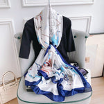 CrossKulture - SereneSail satin long scarf with knot style view