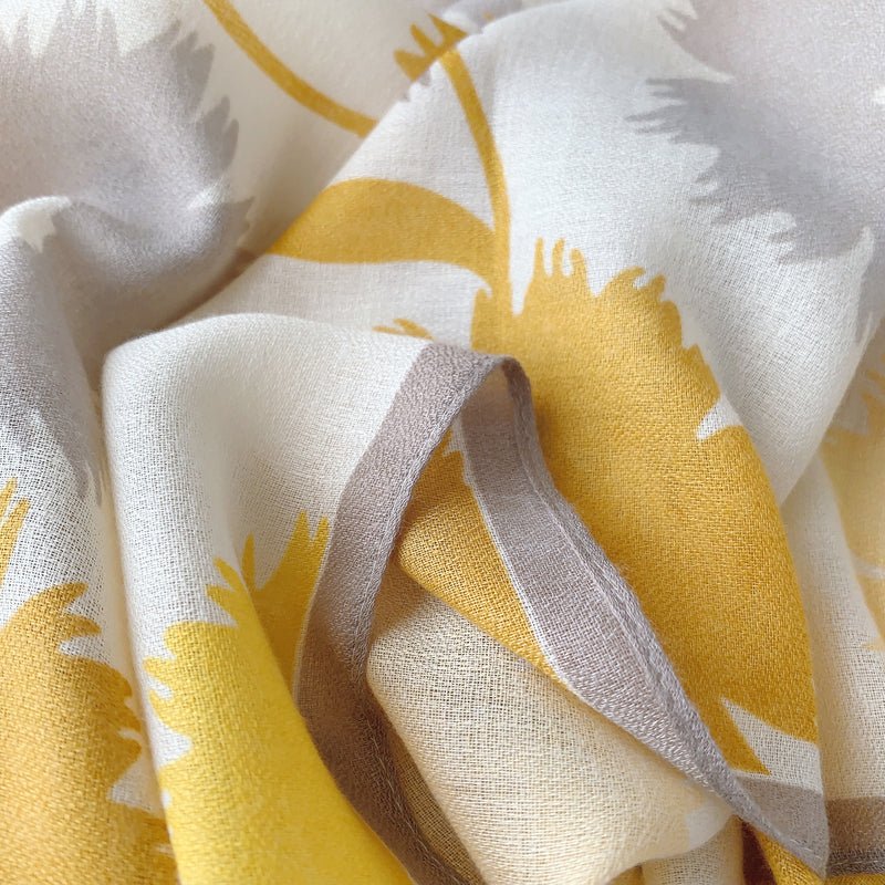 CrossKulture - SummerVibes Viscose Cotton Scarf Yellow fabric view
