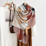 CrossKulture - EarthyPetals Viscose Cotton Scarf Maroon hanger view