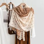 CrossKulture - MysticalPrism Viscose Cotton Scarf OffWhite front view
