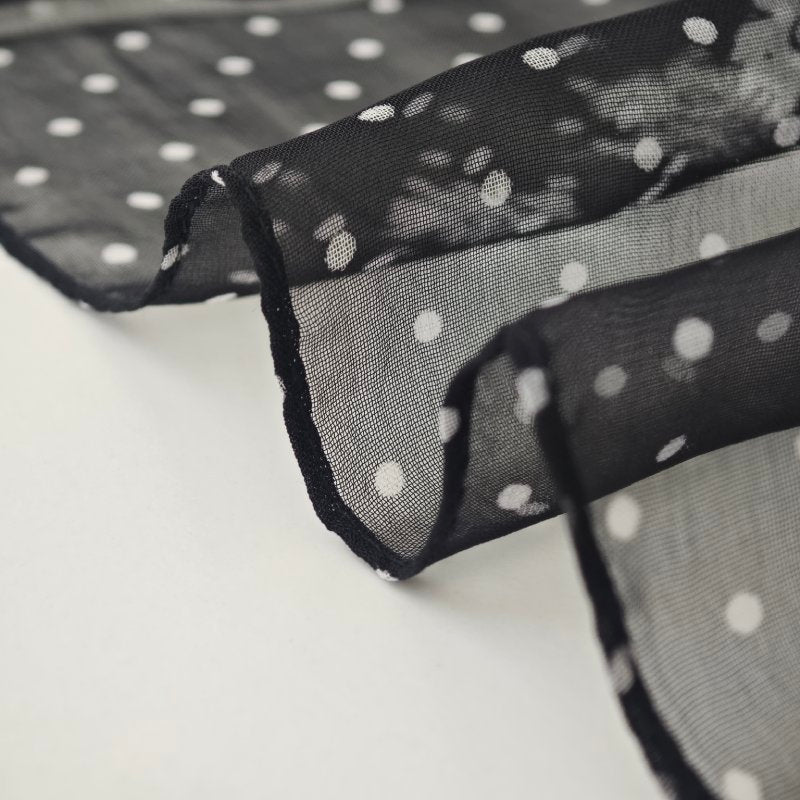 BlackBreeze Chiffon Ribbon Scarf