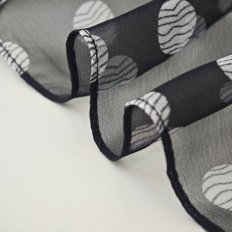 BlackCloud Chiffon Ribbon Scarf