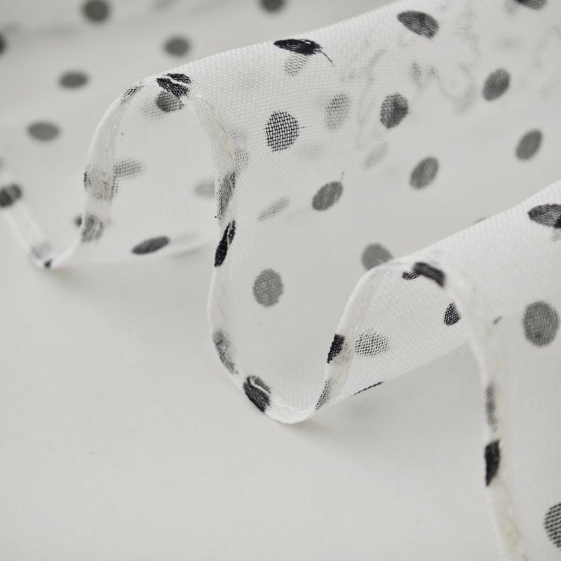 WhiteDrift Chiffon Ribbon Scarf