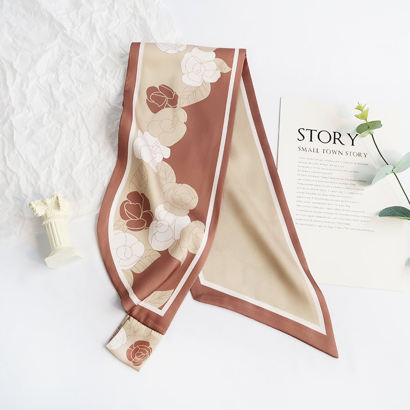 CrossKulture - MochaBloom satin neck scarf