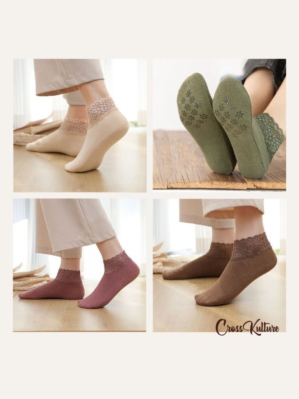 CrossKulture - ankle CozyCuddle solid socks model view