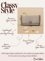 CrossKulture - RichCarry lightweight long wallet infographic image showing features