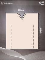 RusticBlocks - Women's Cotton Linen Feel Kaftan Dress (L-36")