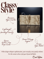 CrossKulture - PlushCarry lightweight long wallet infographic image showing features