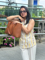 CrossKulture - MassiveTrendy Tote Bag back image with model view