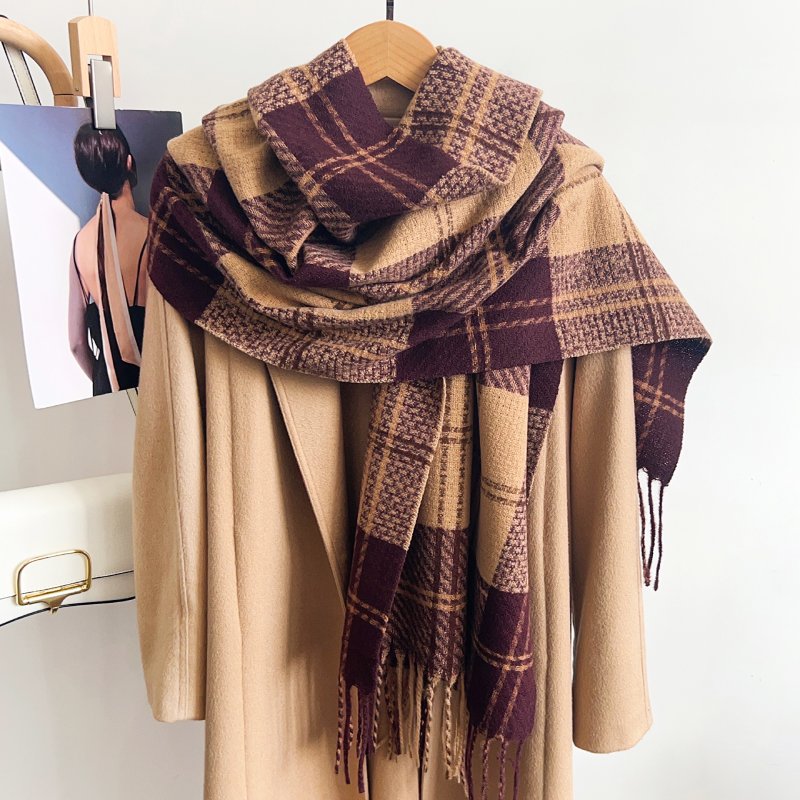 PlaidHaven Cashmere Checkered Scarf