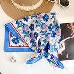CottonDew Cotton Blue Square Scarf