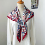 CrossKulture - TriangleTiles satin scarf styled on mannequin