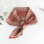 CrossKulture - CopperSheen neck satin scarf knot style