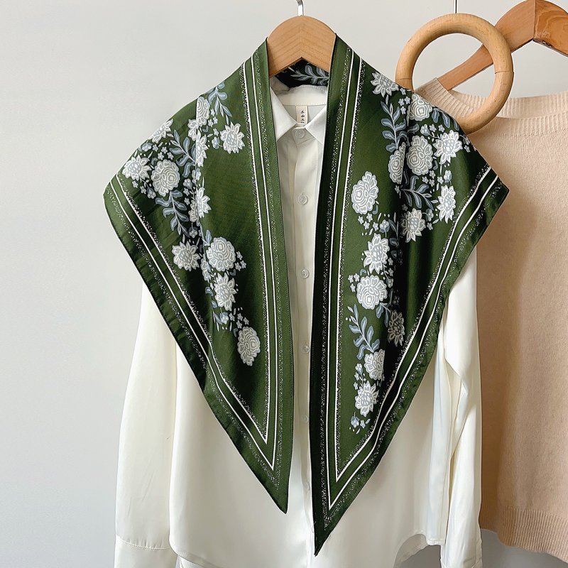 CrossKulture - TriangleBloom satin scarf on hanger