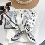 BrocadeCanvas White Jacquard Square Scarf