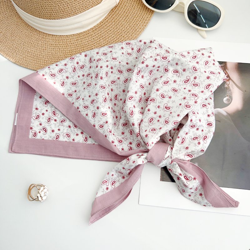CottonBloom Cotton Pink Square Scarf